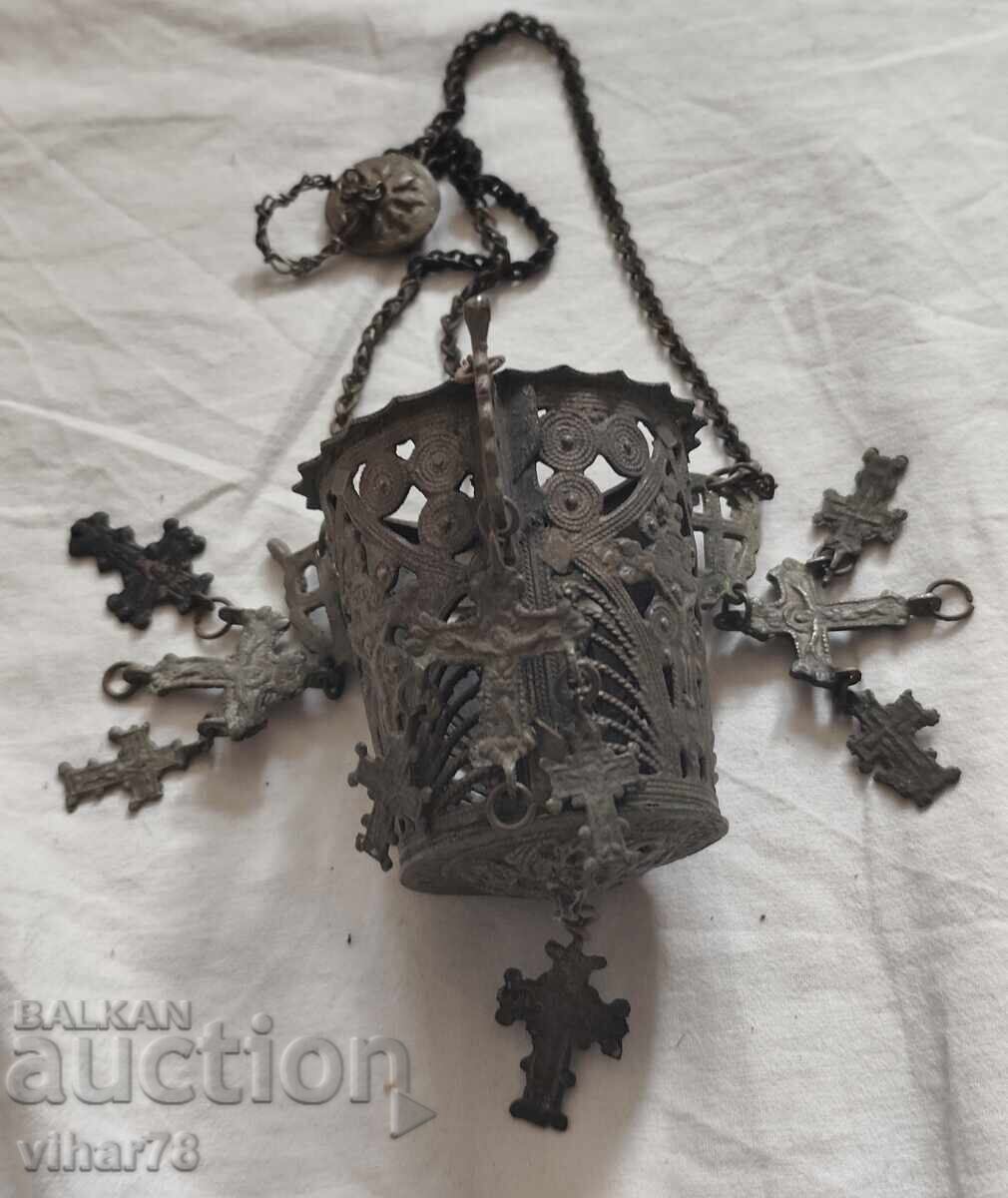 Παλαιό οικιακό χάλκινο καντήλι με τιμή 179.99 BGN | € 92.03