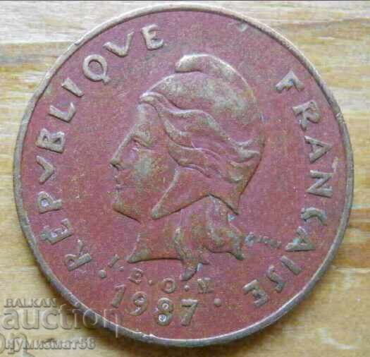 100 φράγκα 1987 - Γαλλική Πολυνησία με τιμή 8.00 BGN | € 4.09