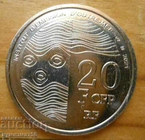 20 francs 2021 - Tahiti 20 francs 2021 - Tahiti