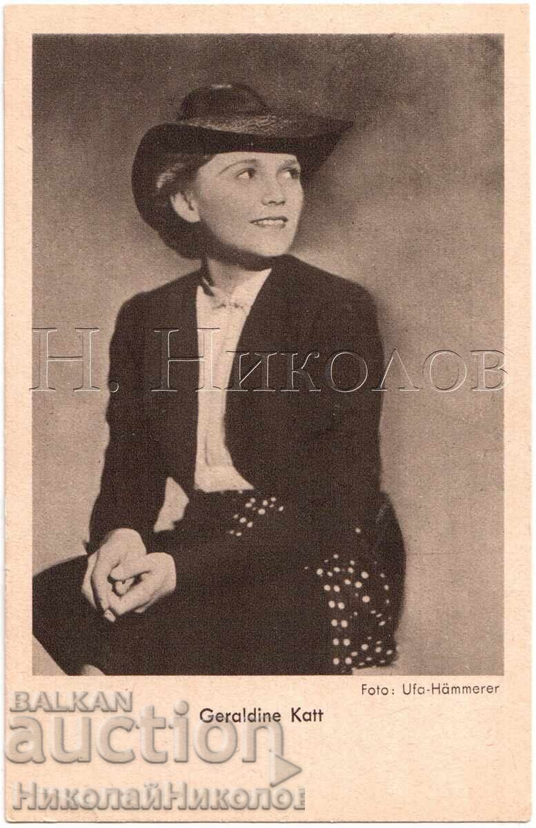 СТАРА КАРТИЧКА КИНО ФИЛМ АКТРИСА ЖЕРАЛДИН КАТ Е346