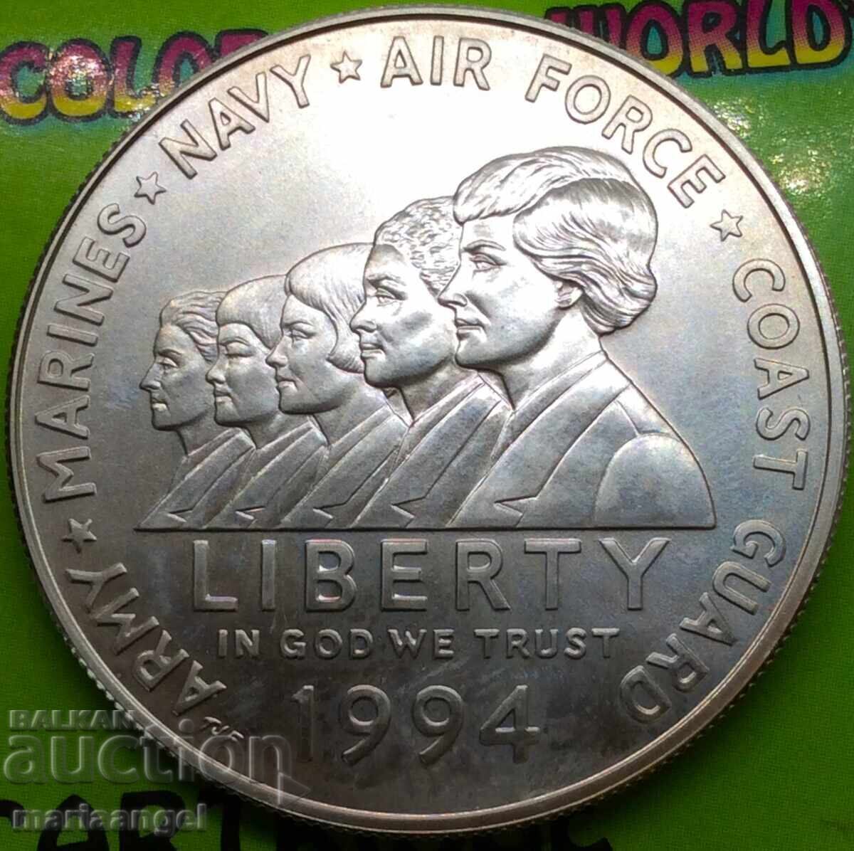 SUA 1 dolar 1994 UNC 26,72y Ag - 5