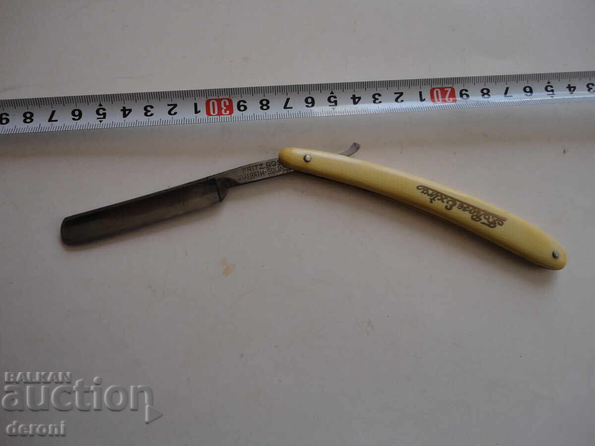 Incredible Solingen razor with silver inlays