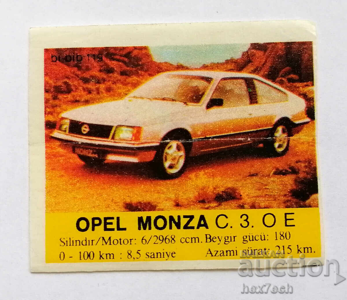 ❤️ ⭐ Εικόνα Μπιπ-Μπιπ 119 Opel Monza C. 3. O E ⭐ ❤️