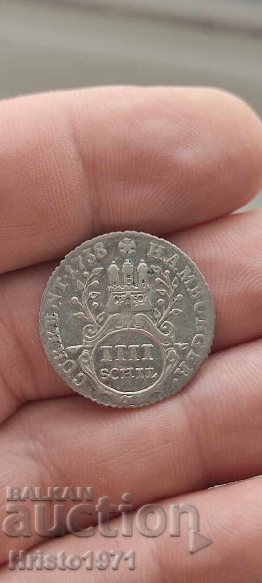 4 Groschen 1738 Hamburg