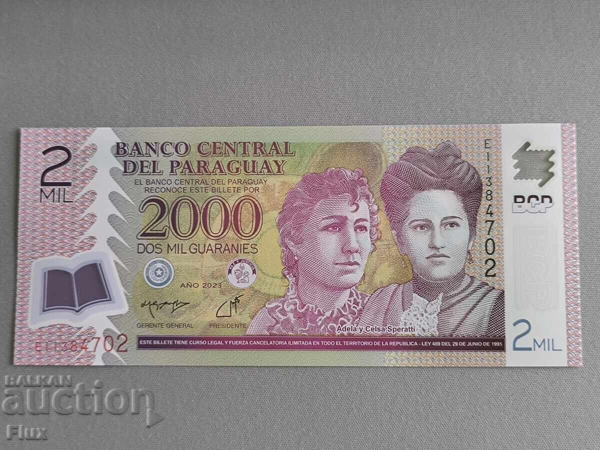 Bancnotă - Paraguay - 2000 pesos UNC | 2023 Bancnotă - Paraguay - 2000 pesos UNC | 2023