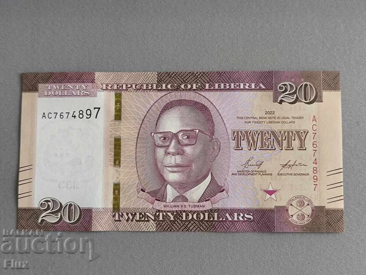 Bancnotă - Liberia - 20 dolari UNC | 2022