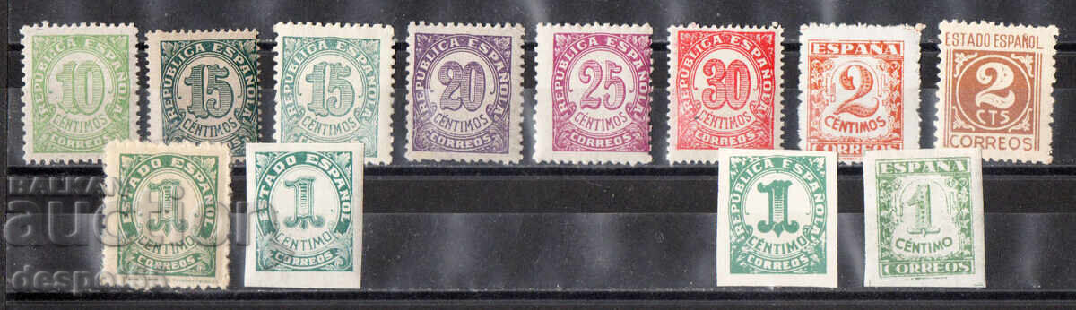 1933-36. Испания. Цифрови марки.