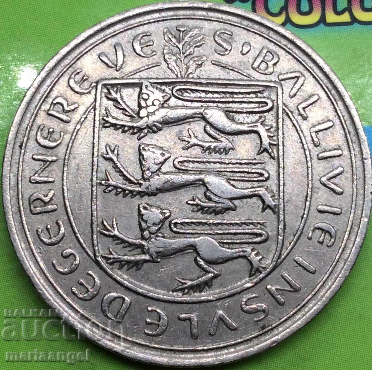 Auction  10 New Pence 1968 Guernsey