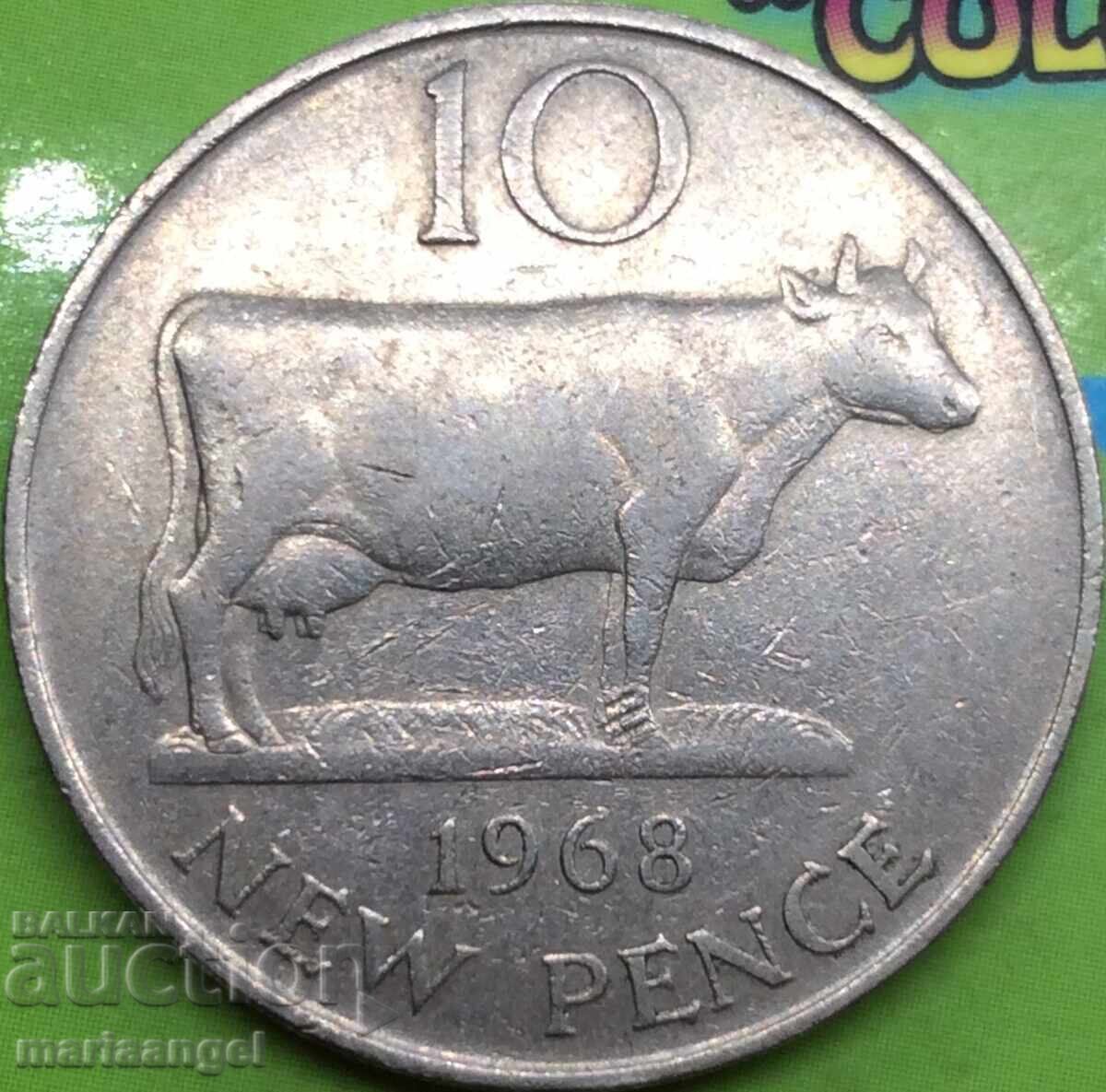 Delivery of 10 New Pence 1968 Guernsey
