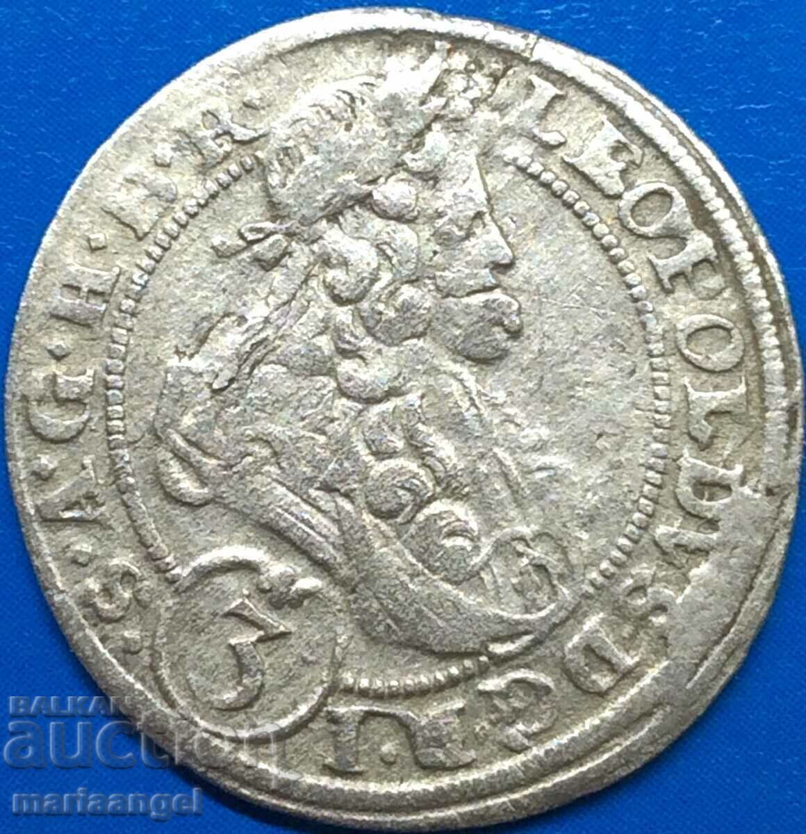 Delivery of Silesia 3 Kreuzer 1696 Leopold Austria silver