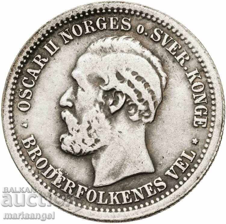 1 coroană 1889 Norvegia Oscar II 5,38g argint date cheie cu preț 118.00 BGN | € 60.33 1 coroană 1889 Norvegia Oscar II 5,38g argint date cheie cu preț 118.00 BGN | € 60.33