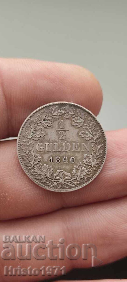 1/2 γκούλντεν 1840 Έσση-Ντάρμστατ