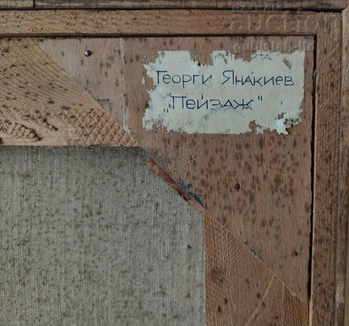 Ζωγραφική, αστικό τοπίο, τέχνη. Γκεόργκι Γιανάκιεφ (1941-2018) με τιμή 1300.00 BGN | € 664.68