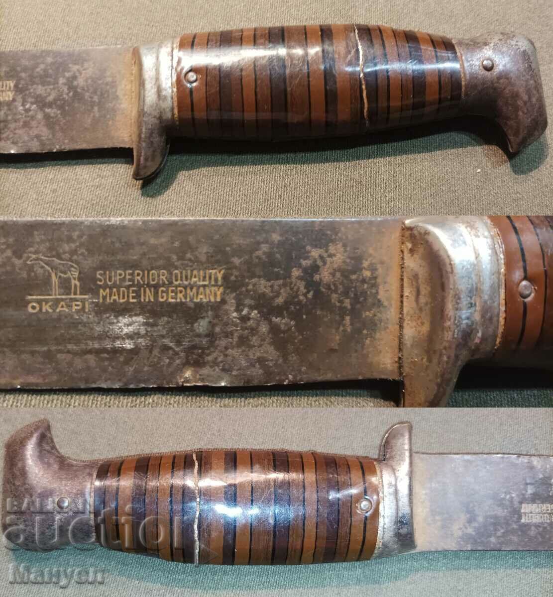Σπάνιο παλιό μαχαίρι «ΟΚΑΠΗ» με λαβή βακελίτη. - 6
