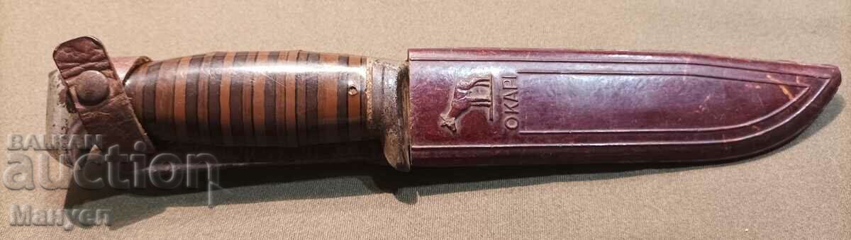 Σπάνιο παλιό μαχαίρι «ΟΚΑΠΗ» με λαβή βακελίτη.