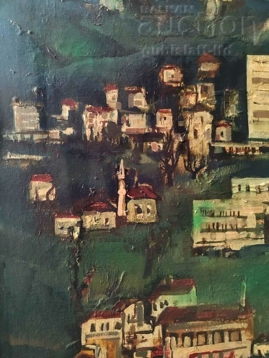 Аукцион Kартина, "Изглед от Смолян", худ. П.И., 1956 г. Аукцион Kартина, "Изглед от Смолян", худ. П.И., 1956 г.