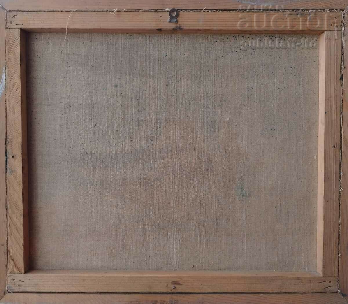 Delivery of Picture, shore, boats, sea, art. SMD, 1993