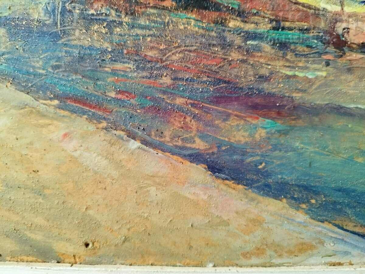 Painting, boats, sea, art. N. Selivanov, 1970 - 5