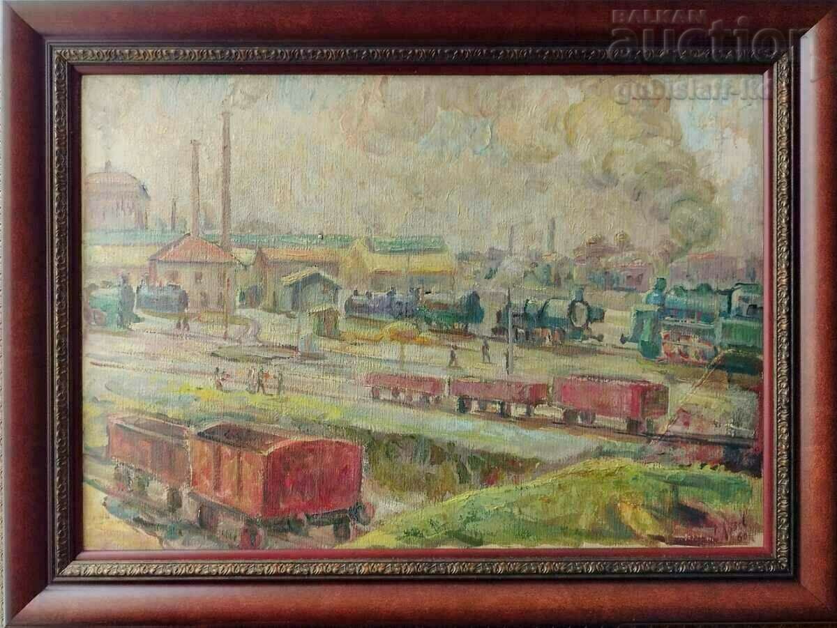 Poza, „Sofia-vechea gară”, art. G. Lozev, 1960 Poza, „Sofia-vechea gară”, art. G. Lozev, 1960