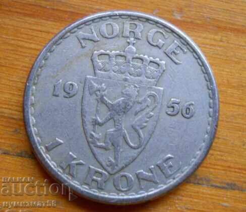 1 крона 1956 г. - Норвегия 1 крона 1956 г. - Норвегия