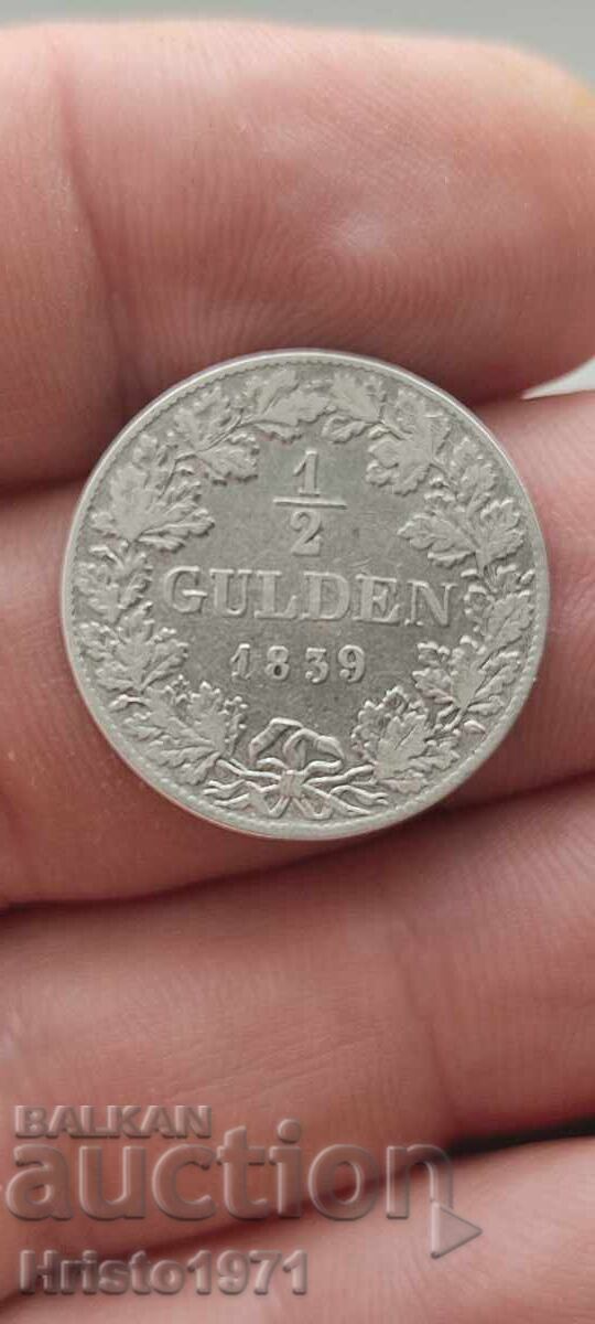 1/2 Gulden 1839 Württemberg