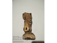 Statuetă frumoasă sculptată în lemn - semnată