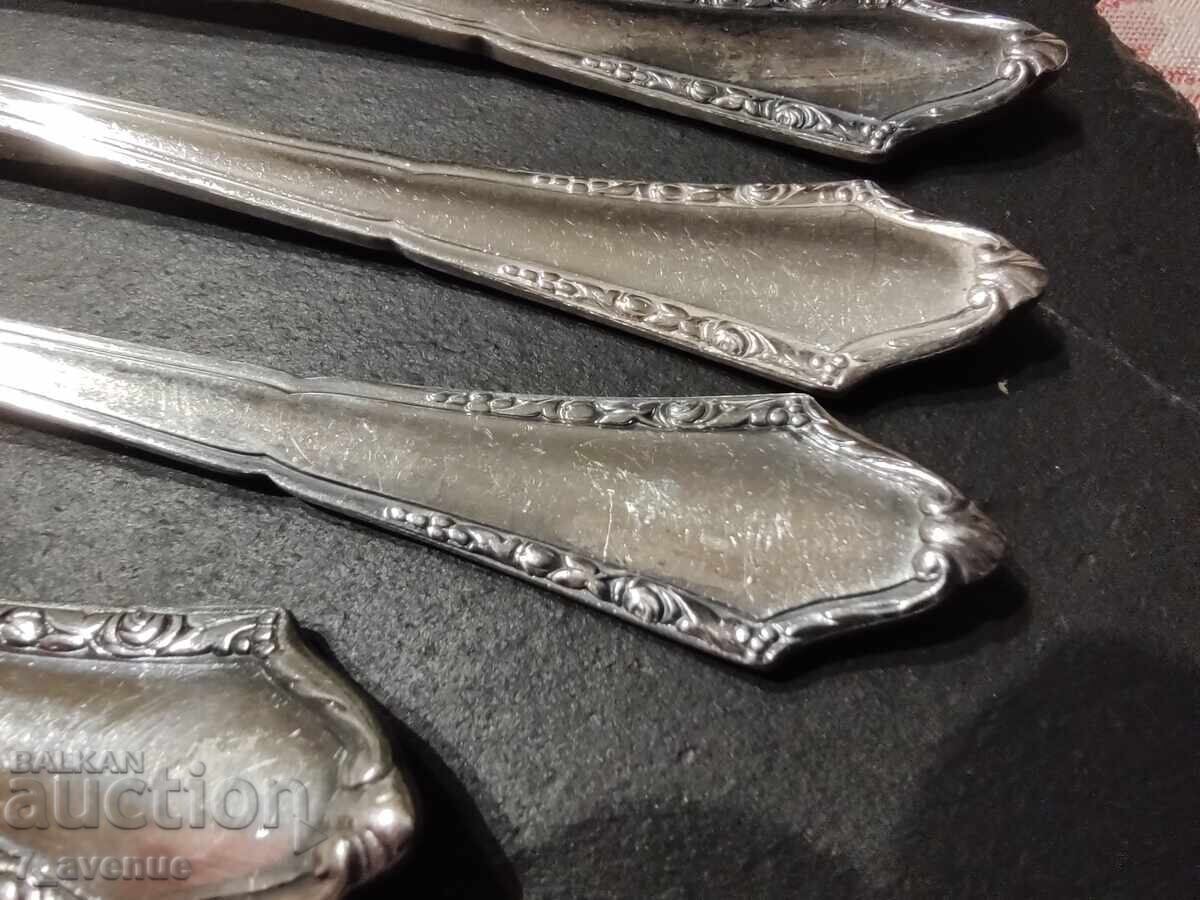 Cutlery, BSF 90, heavily silver-plated forks with shovel, 26.08.25 - 5 Cutlery, BSF 90, heavily silver-plated forks with shovel, 26.08.25 - 5