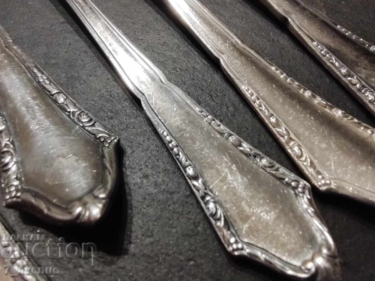 Cutlery, BSF 90, heavily silver-plated forks with shovel, 26.08.25 - 6 Cutlery, BSF 90, heavily silver-plated forks with shovel, 26.08.25 - 6