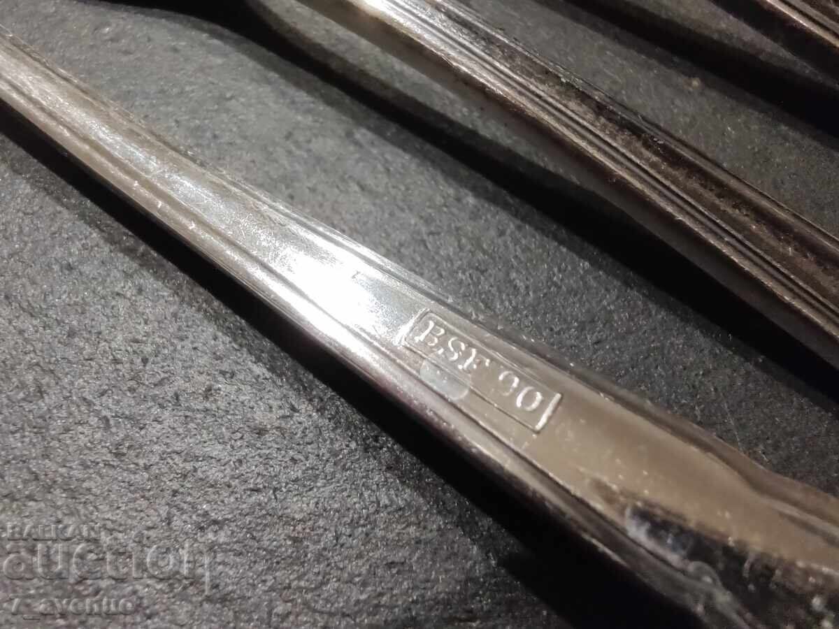 Cutlery, BSF 90, heavily silver-plated forks with shovel, 26.08.25 - 7 Cutlery, BSF 90, heavily silver-plated forks with shovel, 26.08.25 - 7