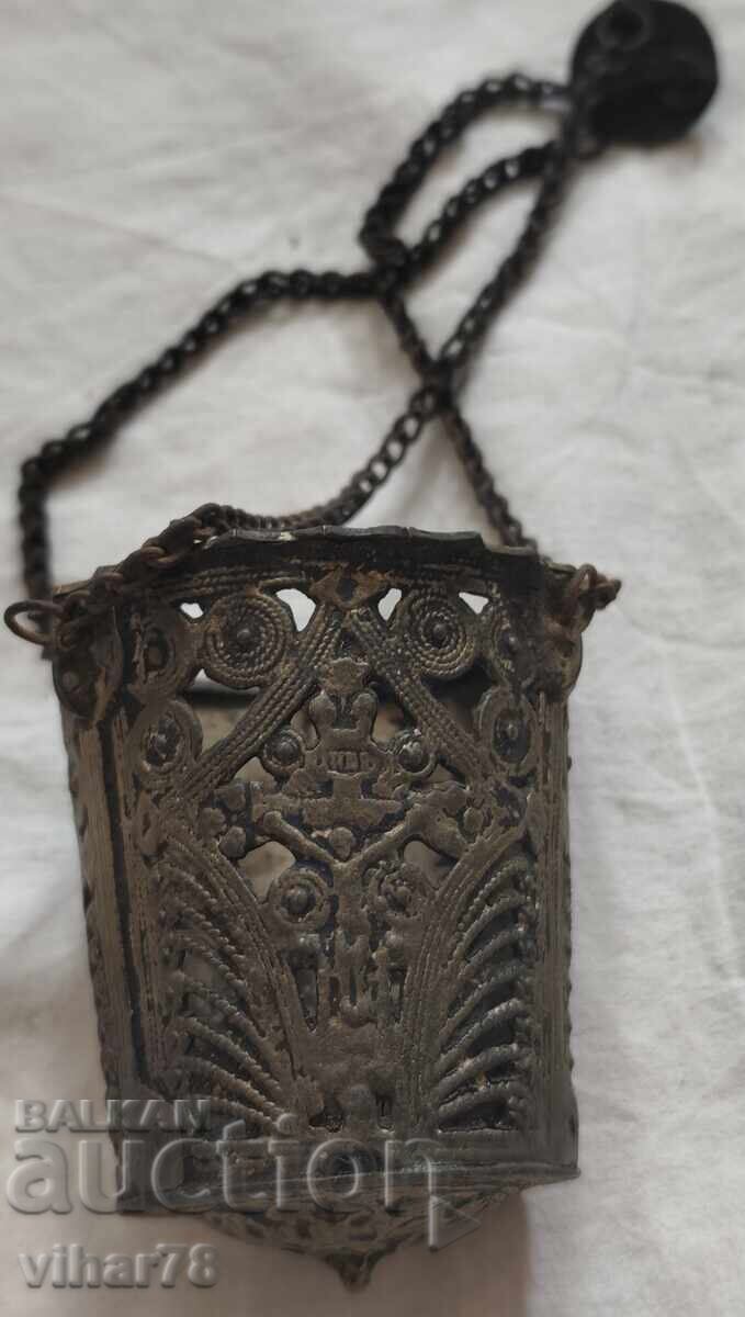 Старо домашно бронзово кандило - 5