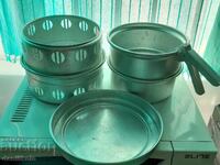 *$*Y*$* SET ALUMINIU SOCIAL PENTRU MÂNCARE MARCAT *$*Y*$*