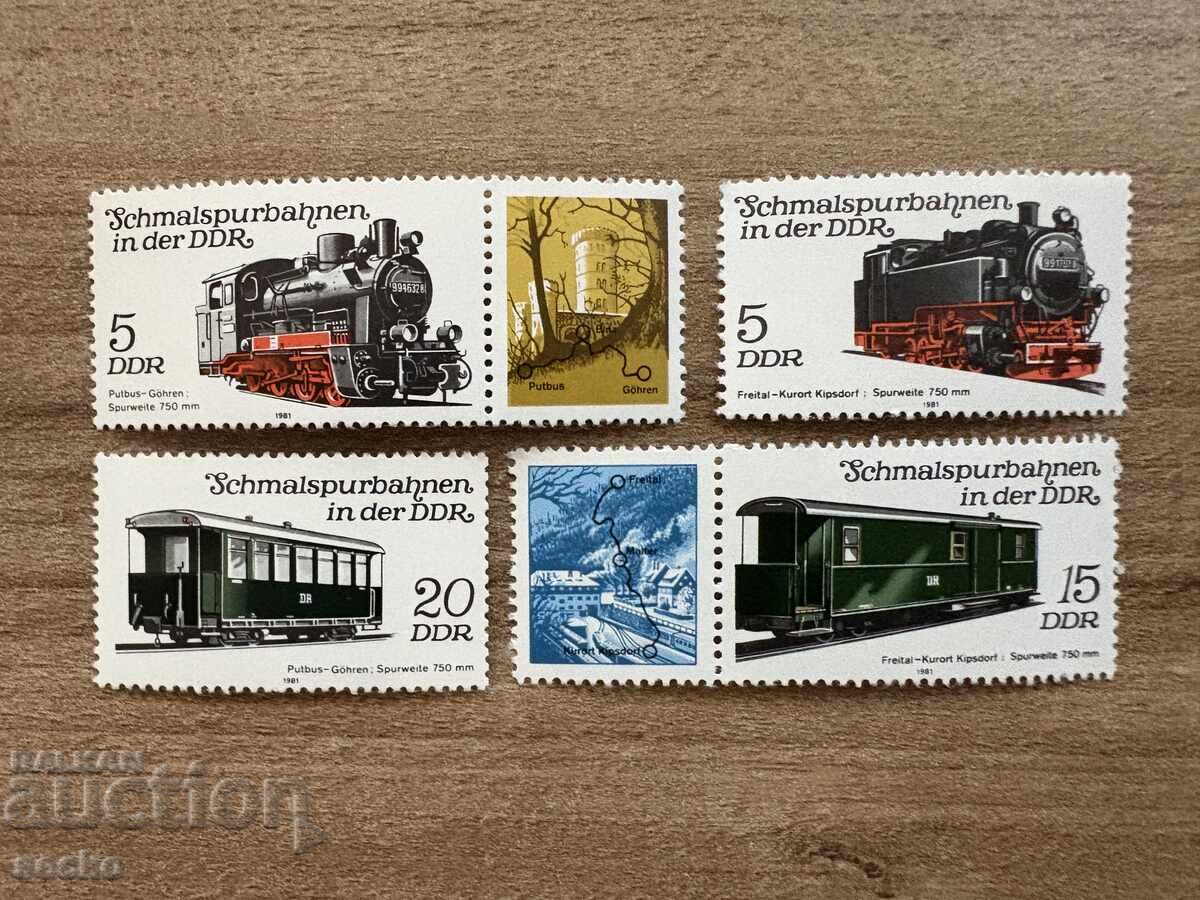 GDR - Locomotives and Passenger Trains (1981) MNH