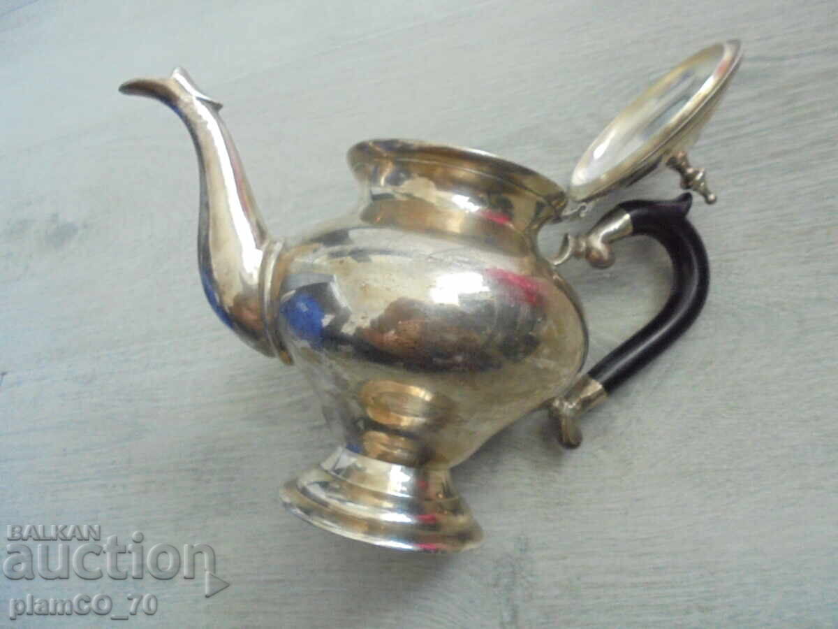 №*8217 Ceainic metalic vechi cu mâner elegant - 5