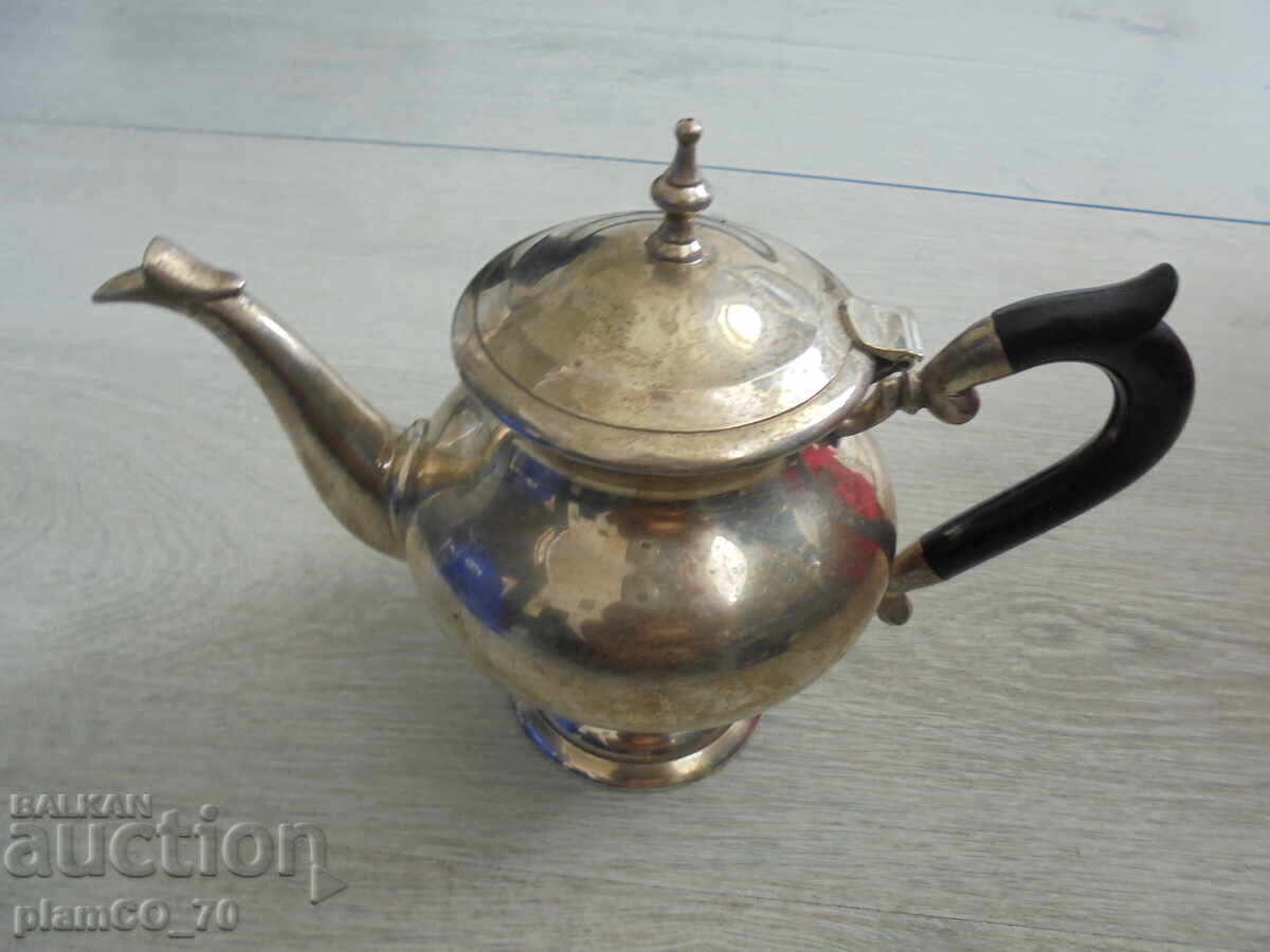 №*8217 Ceainic metalic vechi cu mâner elegant - 6