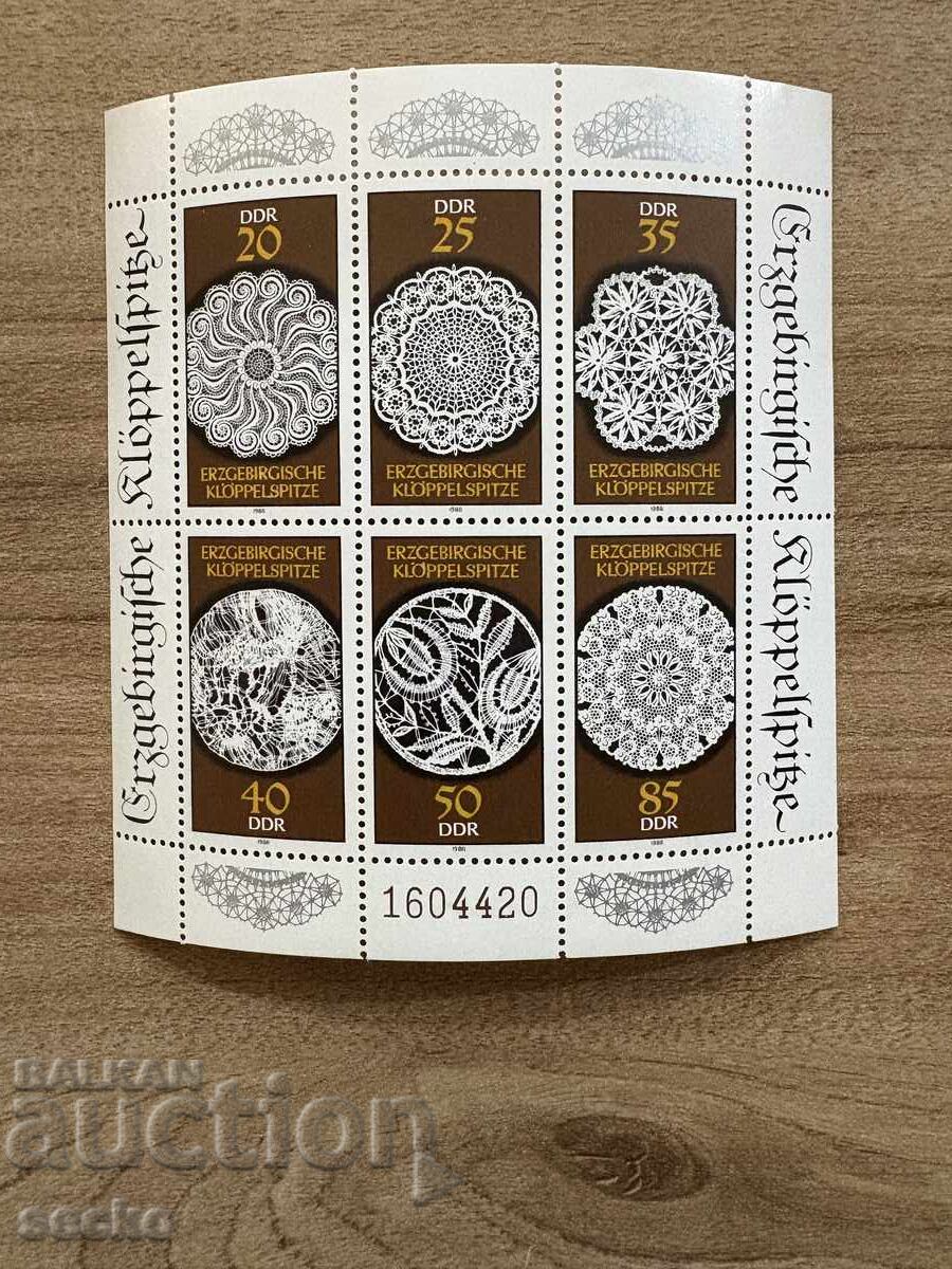 ГДР - Дантели от Ерцгебирге (1988) MNH ГДР - Дантели от Ерцгебирге (1988) MNH