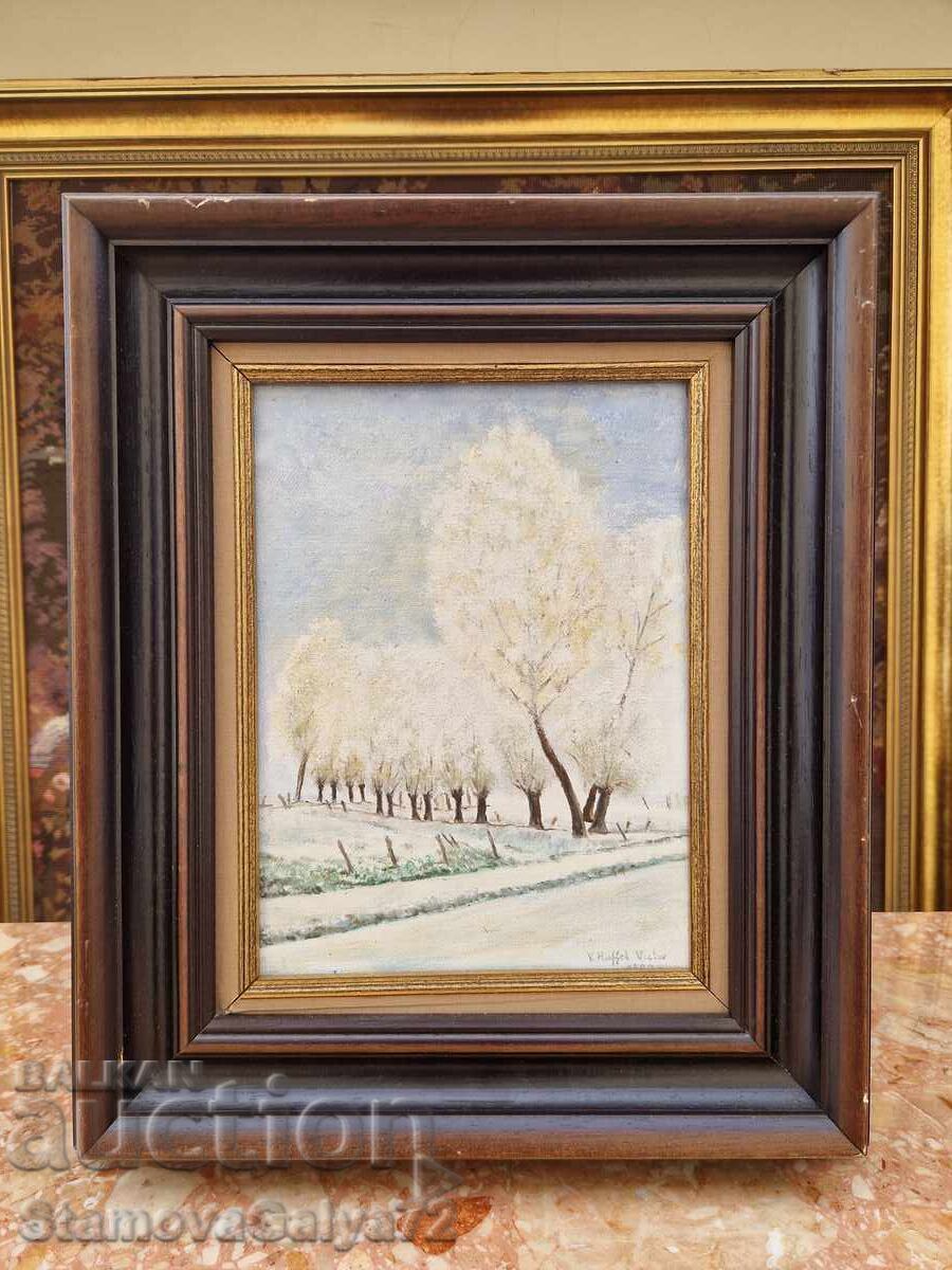 Много добра антикварна френска картина масло върху платно с цена € 50.62 | 99.00 лв.