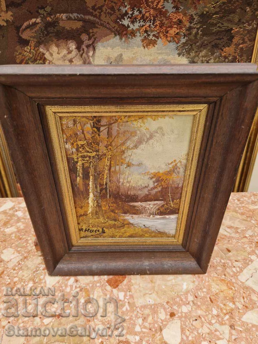 Livrarea Minunată pictură antică franceză, de autor, ulei pe pânză Livrarea Minunată pictură antică franceză, de autor, ulei pe pânză