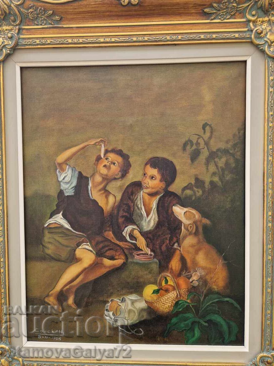 Auction  Excellent Belgian Oil Painting on Canvas