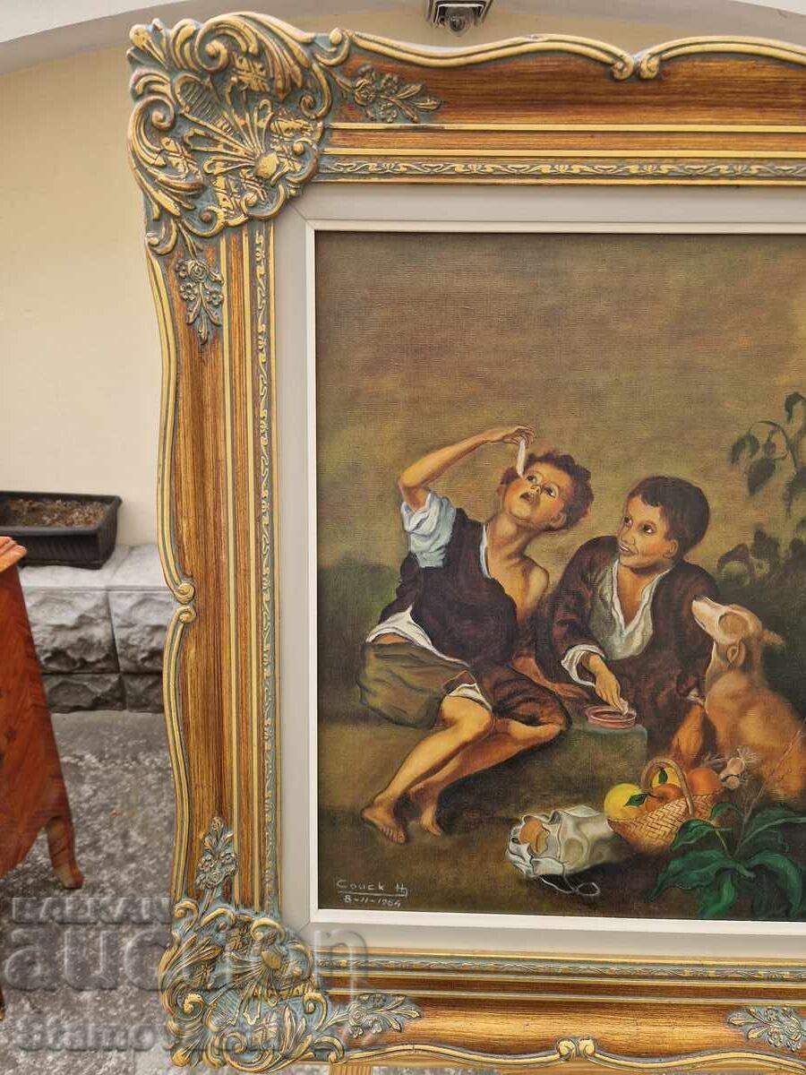 Excellent Belgian Oil Painting on Canvas - 7