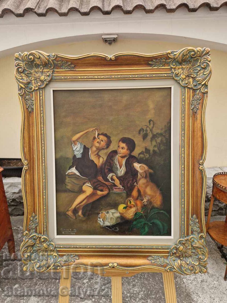 Excellent Belgian Oil Painting on Canvas