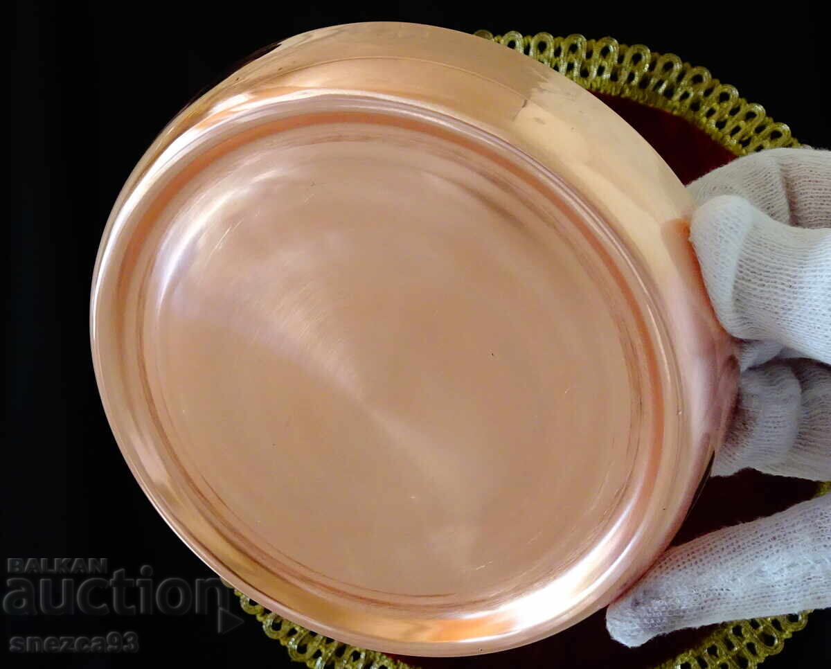 Auction  Copper supply for a bottle, jug, stand for hot dishes