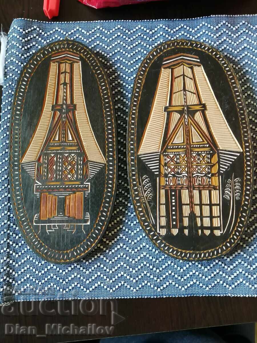 Ξύλινες σκαλιστές εικόνες για τοίχο Ξύλινες σκαλιστές εικόνες για τοίχο