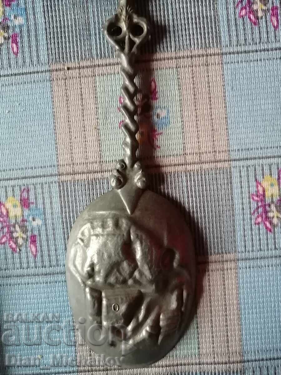 Auction Collectible Pewter Spoon Auction Collectible Pewter Spoon