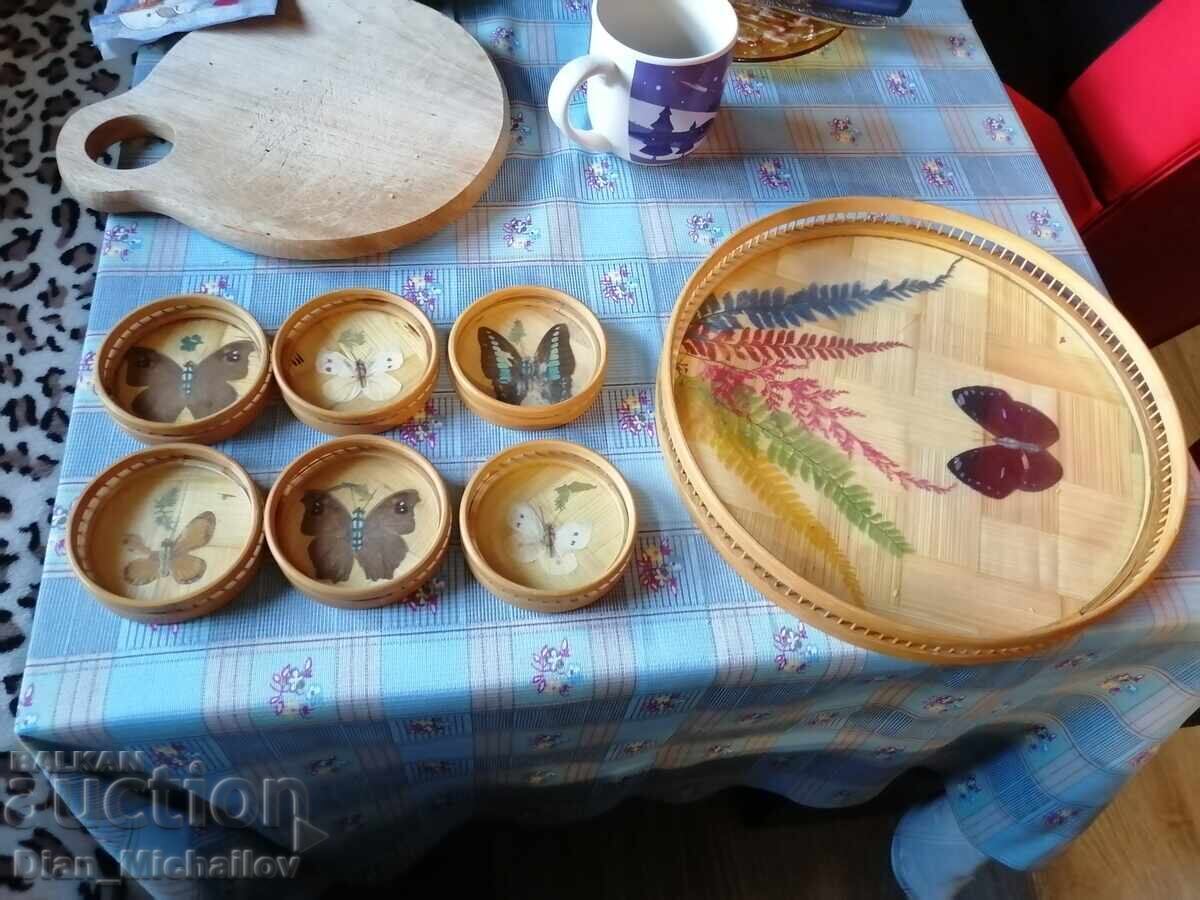 Auction Bamboo Set with Butterflies Auction Bamboo Set with Butterflies
