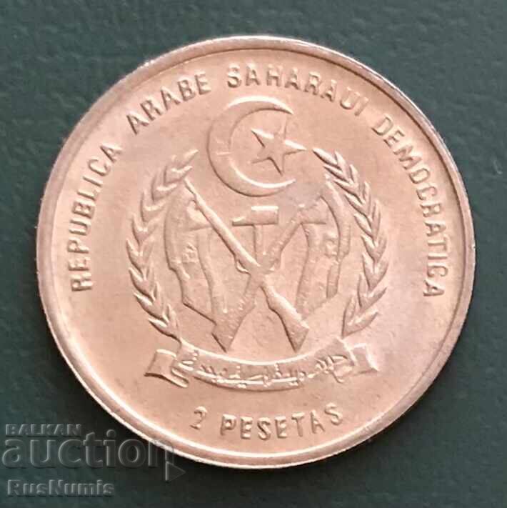Sahara de Vest. 2 pesetas 1992 UNC. cu preț 6.00 BGN | € 3.07 Sahara de Vest. 2 pesetas 1992 UNC. cu preț 6.00 BGN | € 3.07