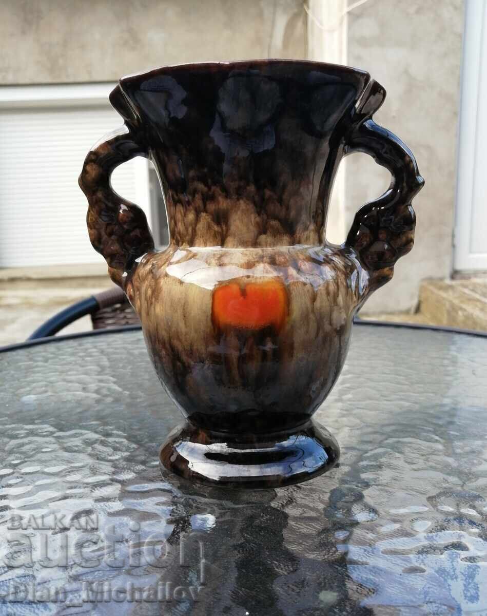 Γερμανικό κεραμικό βάζο υαλωμένο Jasba Ceramic 60s Γερμανικό κεραμικό βάζο υαλωμένο Jasba Ceramic 60s