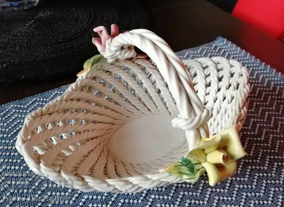 Porcelain Basket with Flowers with price € 20.00 | 39.12 BGN Porcelain Basket with Flowers with price € 20.00 | 39.12 BGN