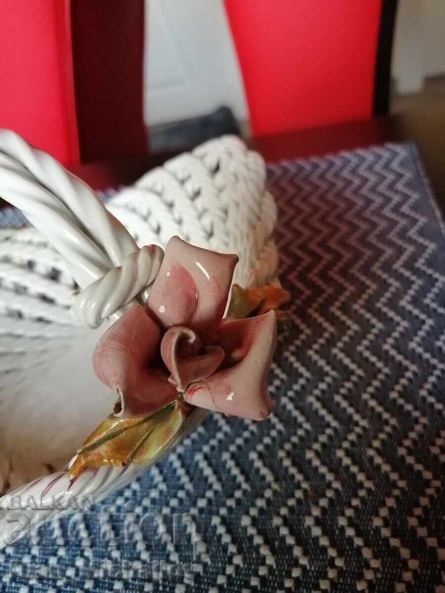 Coșuleț de porțelan cu flori - 5