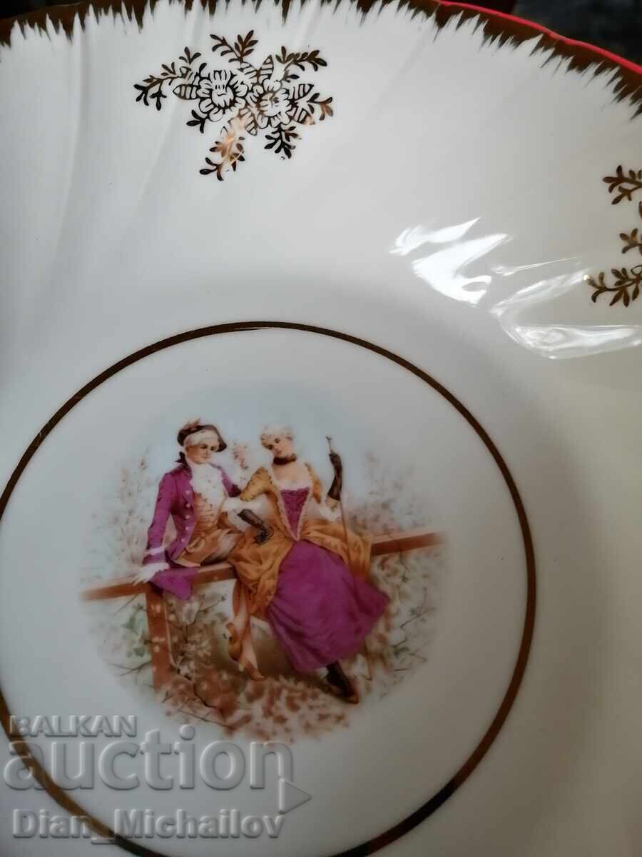 Παράδοση Απίστευτα Όμορφη Επιχρυσωμένη Πορσελάνινη Πιατέλα Παράδοση Απίστευτα Όμορφη Επιχρυσωμένη Πορσελάνινη Πιατέλα