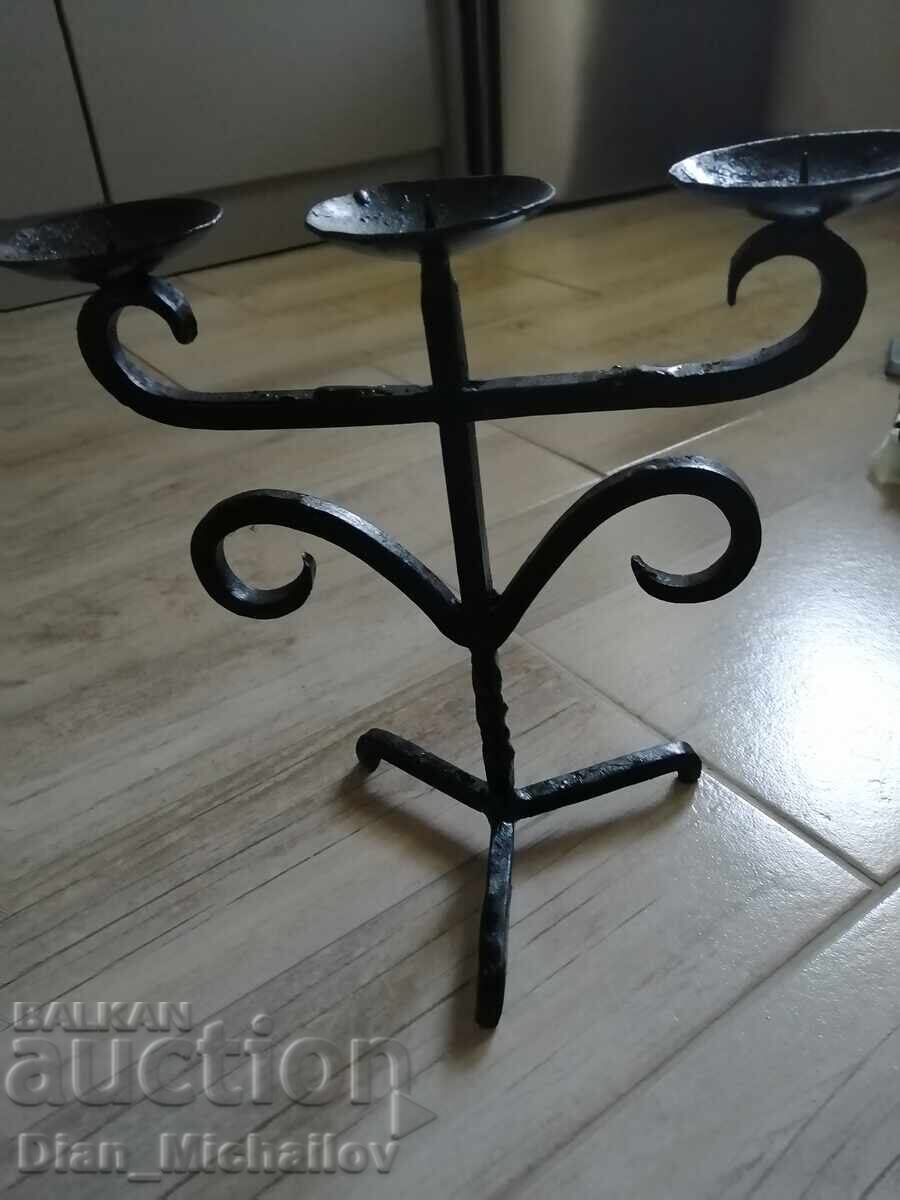 Massive Wrought Iron Candlestick with price € 15.00 | 29.34 BGN Massive Wrought Iron Candlestick with price € 15.00 | 29.34 BGN